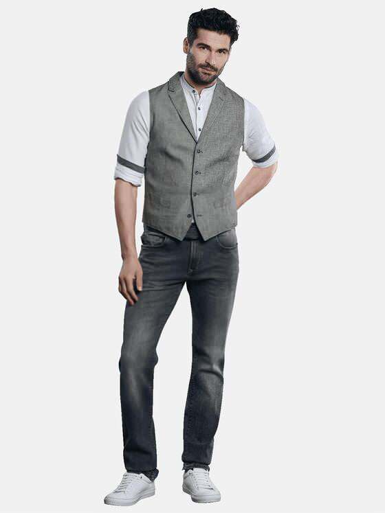 engbers Herren Hochwertige Sakko-Weste Hellgrau 31507