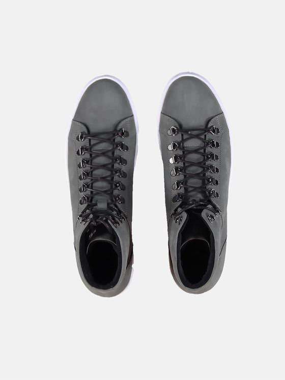 emilio adani Herren High-Sneaker in Nubuk-Qualität Grau 30443