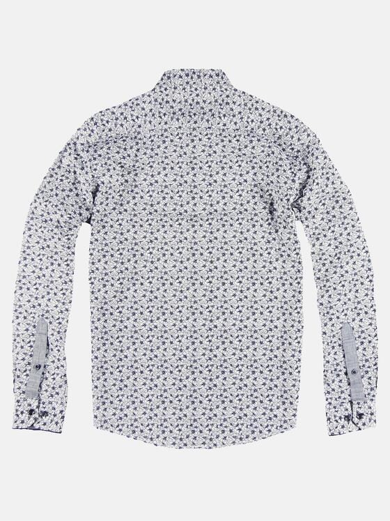 emilio adani Herren Hemd  mit floralem Print Blau 31236