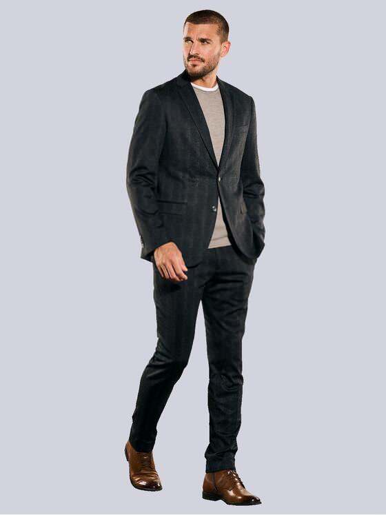 emilio adani Herren Anzug-Sakko slim fit Grau 35386