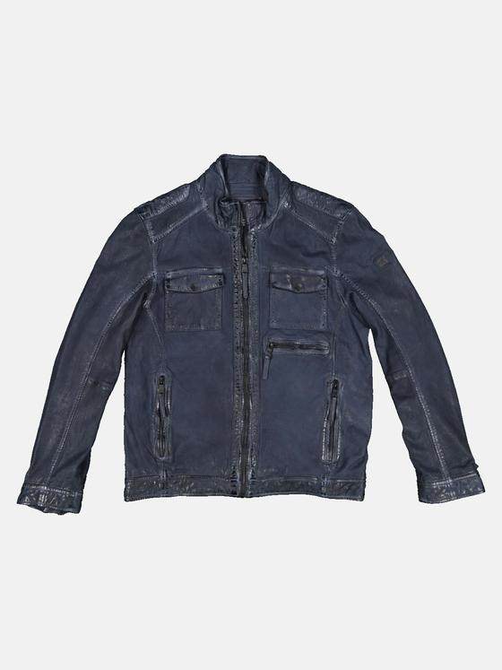 engbers Herren Lederjacke Saphirblau 33307