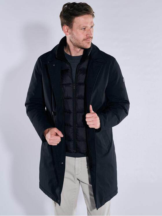 ENGBERS GERMANY Herren Mantel mit Funktionsdetails Saphirblau 37408