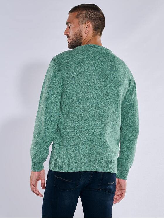 emilio adani Herren Pullover aus italienischer Baumwolle Türkis 38212