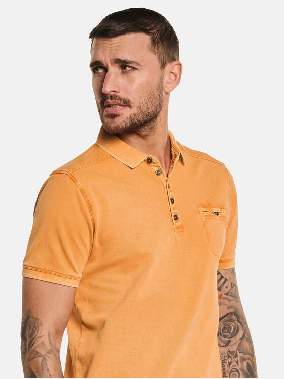emilio adani Herren Polo-Shirt uni Orange 32768