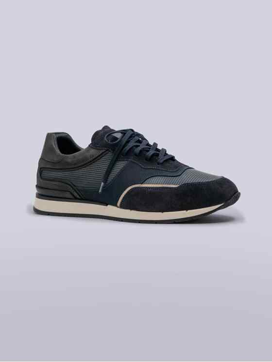 engbers Herren Ledersneaker sportiv Marineblau 39348