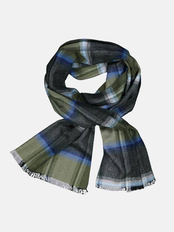 engbers Herren Schal kariert Khaki 33895