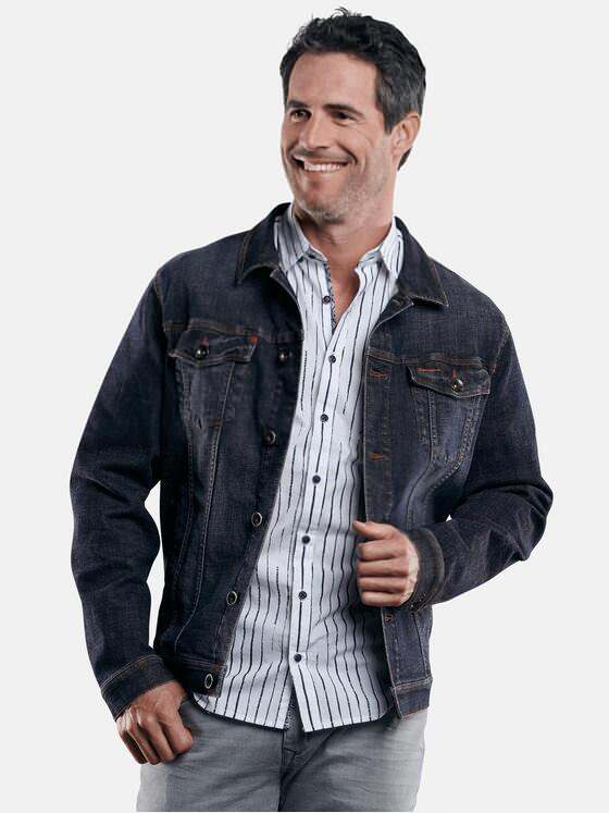 engbers Herren Jeansjacke Saphirblau 29046