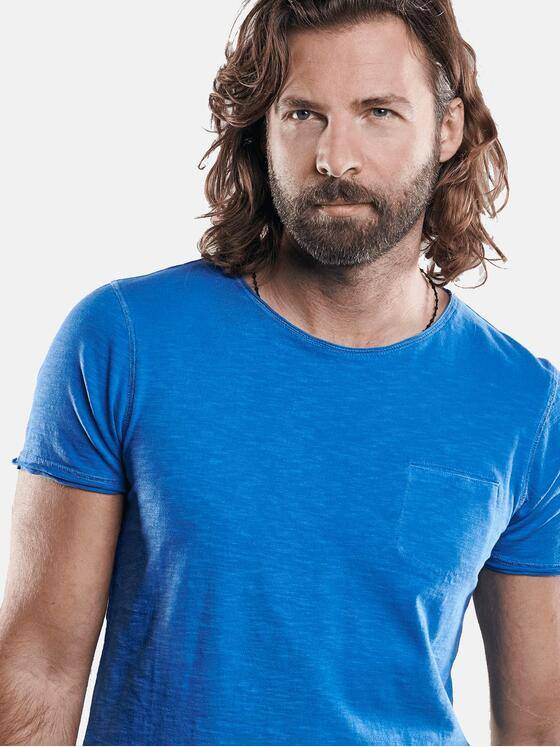 emilio adani Herren Rundhals T-Shirt Blau 28329