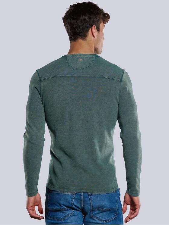 engbers Herren Henley-Shirt strukturiert Petrolblau 33436