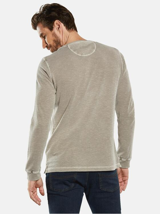 engbers Herren Langarm-Shirt strukturiert Beige 34515