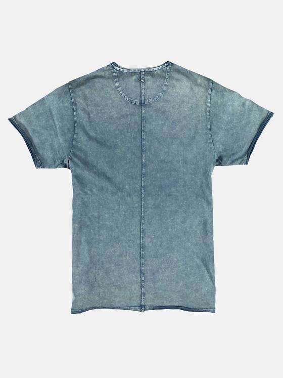 emilio adani Herren V-Neck T-Shirt Blau 23668