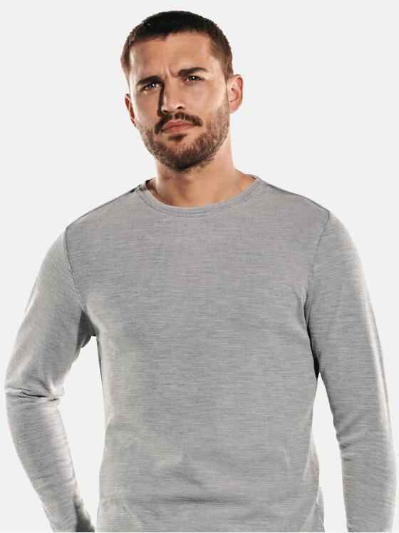 emilio adani Herren Rundhals-Shirt Grau 31928