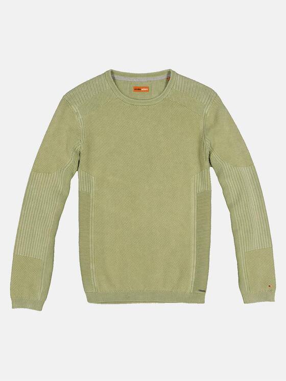 emilio adani Herren Pullover mit Struktur Grün 32741