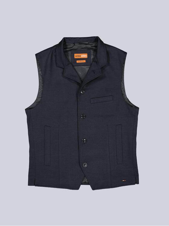 emilio adani Herren Sakko-Weste aus elastischem Warenmaterial Saphirblau 39142