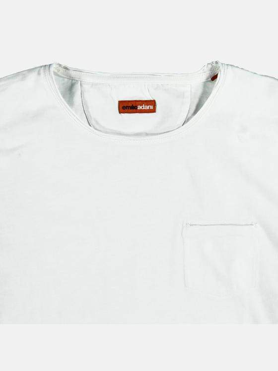 emilio adani Herren Rundhals T-Shirt Weiß 23662