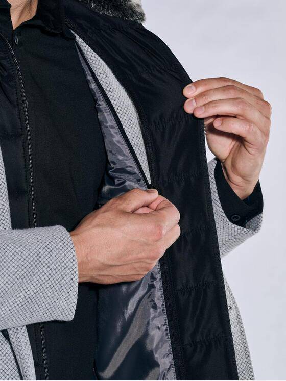 ENGBERS GERMANY Herren Mantel aus Baumwoll-Hightech-Gewebe Silbergrau 37792