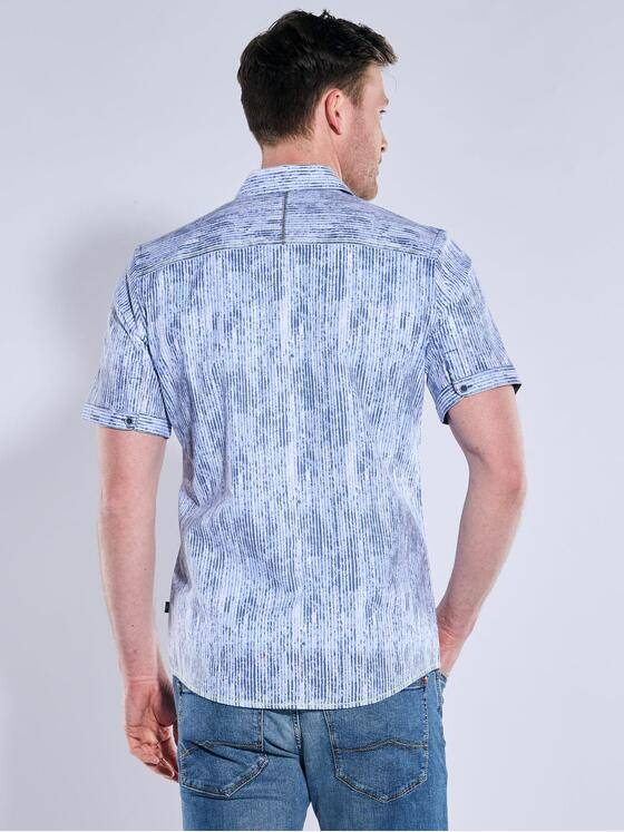 engbers Herren Kurzarm-Hemd gemustert Brilliantblau 39036