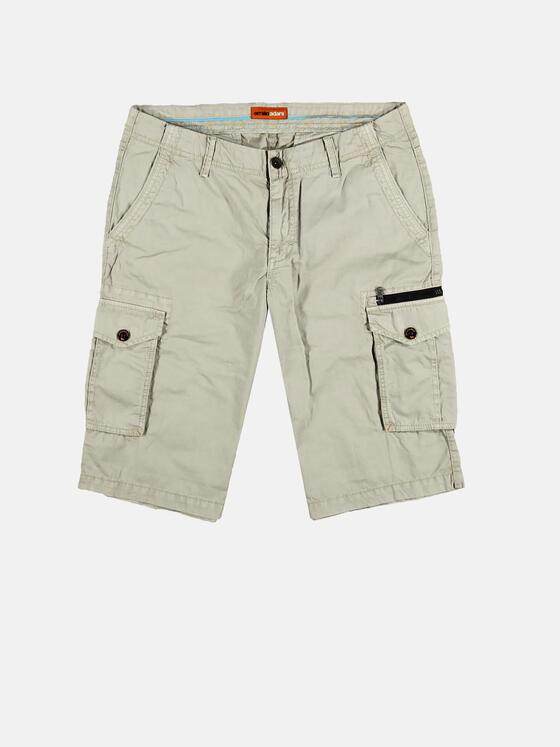 emilio adani Herren Modische Cargo Bermuda mit sportiven Details Beige 29268