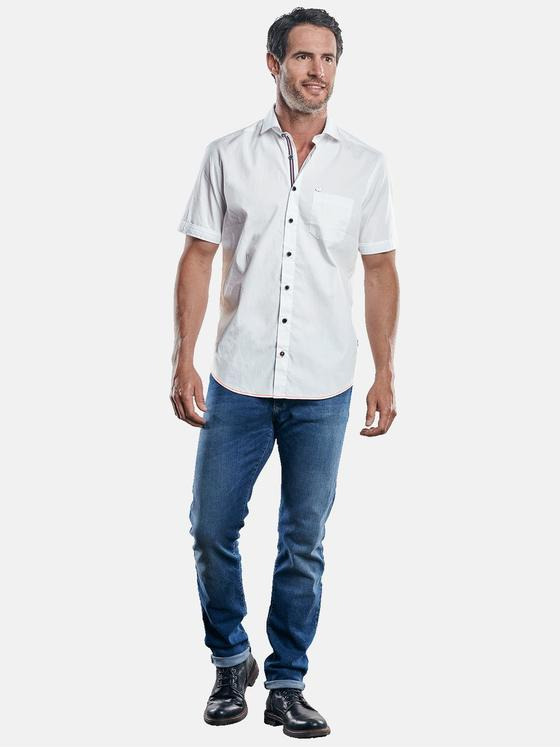 engbers Herren sommerliches Kurzarmhemd Reinweiss 29474