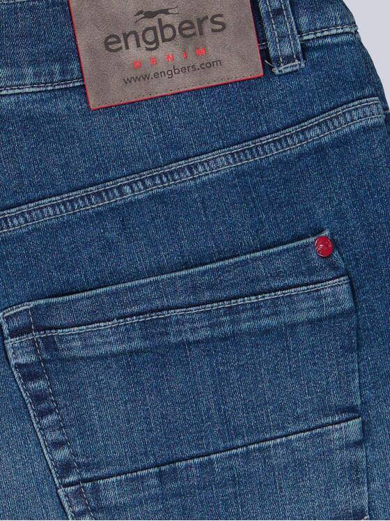 engbers Herren Jeans-Shorts regular Mittelblau 39019