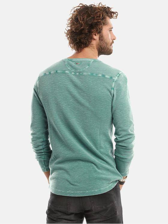 emilio adani Herren Henley Shirt Türkis 30958