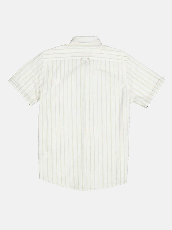 emilio adani Herren Kurzarm-Hemd gestreift Beige 34445