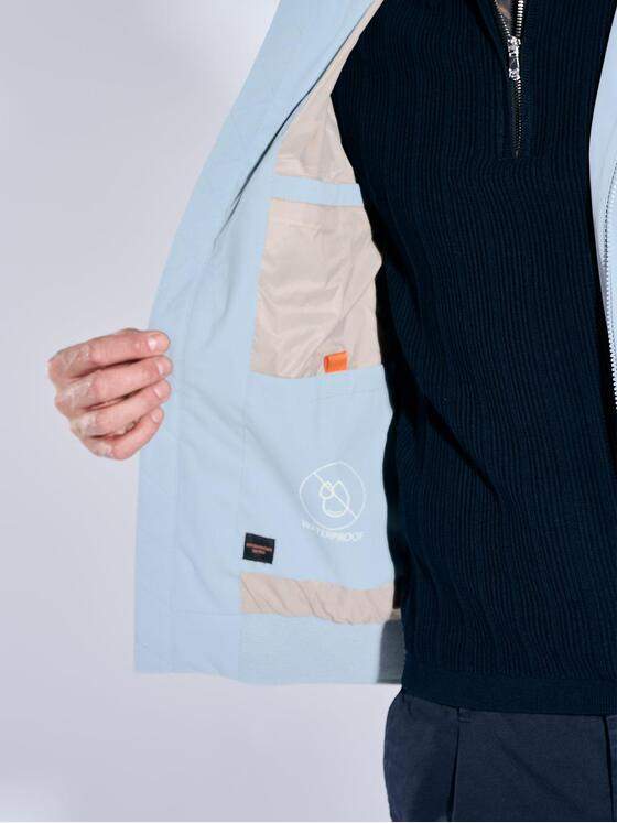 emilio adani Herren Wasserabweisende Blousonjacke Hellblau 40233