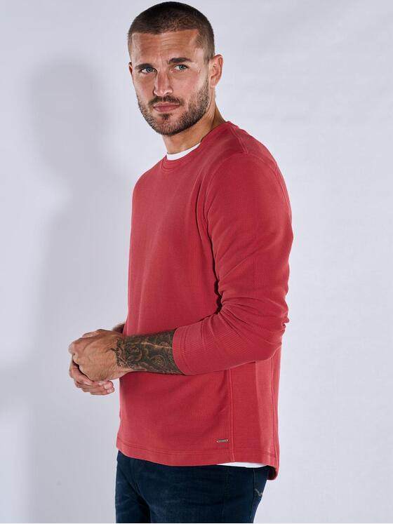 emilio adani Herren Pullover strukturiert Rot 38023