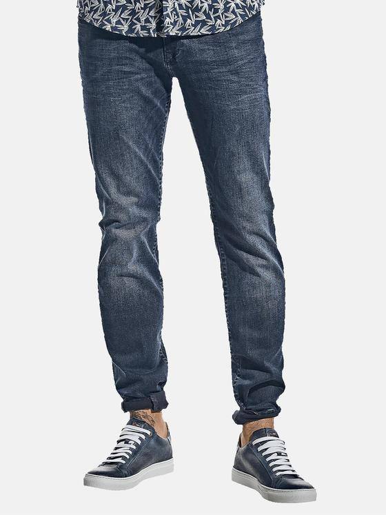 emilio adani Herren Denim im "Dirt" Look Blau 31346