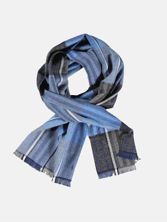 engbers Herren Schal gemustert Mittelblau 32118