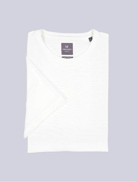 ENGBERS GERMANY Herren Rundhals T-Shirt Reinweiss 39590