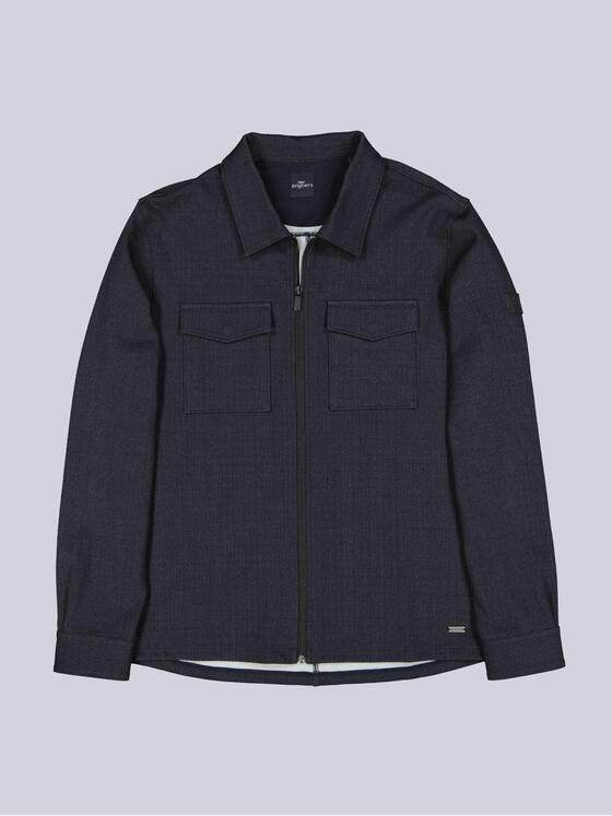 engbers Herren Overshirt mit Reißverschluss Saphirblau 39961