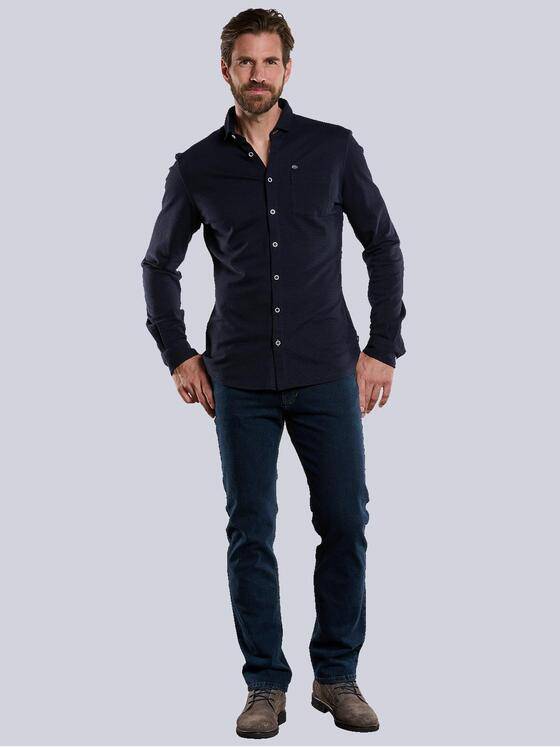 engbers Herren Langarm-Hemd uni Saphirblau 34031