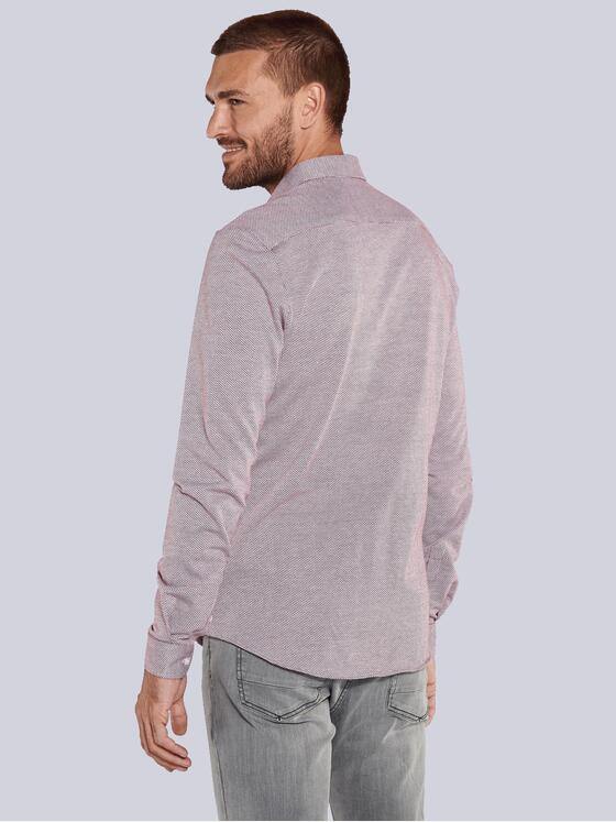emilio adani Herren Langarm-Hemd slim fit Rot 36025