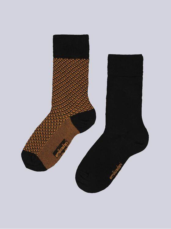 emilio adani Herren Socke gemustert Orange 35978