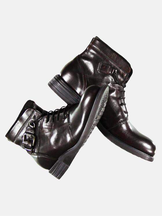 emilio adani Herren Rustikale Lederboots Dunkelrot 25968