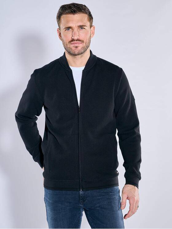 emilio adani Herren Sweatjacke im Bomberstyle Schwarz 38456