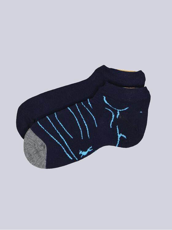 engbers Herren Sneaker-Socke gemustert Blau 36911