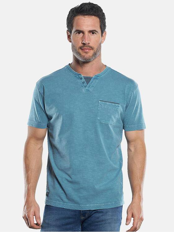 engbers Herren V-Neck T-Shirt Petrol 29806