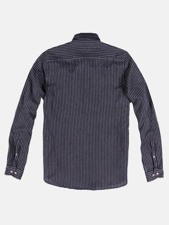emilio adani Herren Hemd gemustert Blau 30846