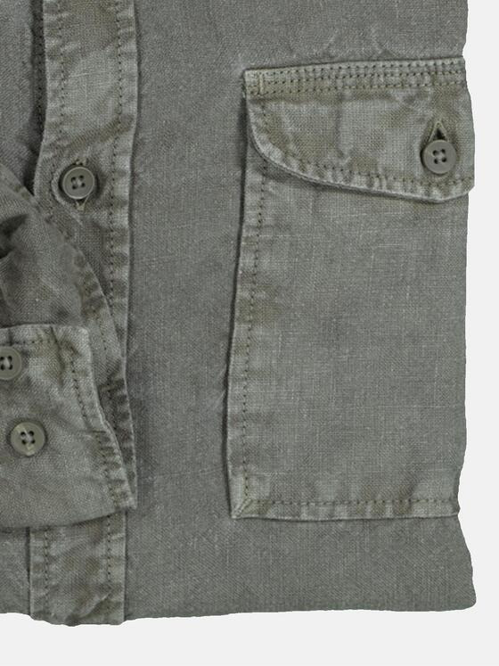 emilio adani Herren Langarm-Hemd slim fit Grün 36597