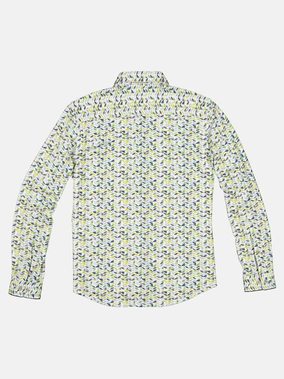 engbers Herren Langarm-Hemd gemustert Gelb 32431