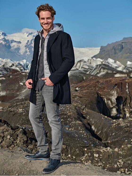 engbers Herren Mantel regular Blau 35484