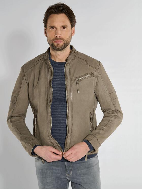 engbers Herren Lederjacke regular Grau 36181
