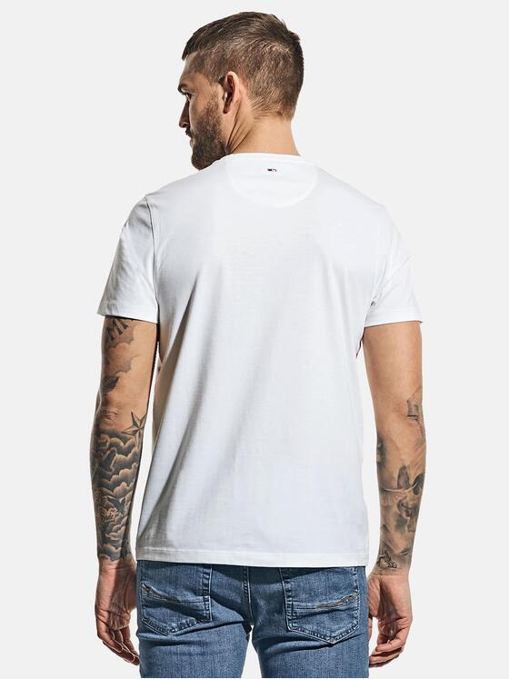emilio adani Herren Shirt in hochwertiger Supima-Qualität Weiß 31474
