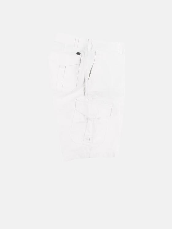 engbers Herren Bermuda mit aufwendigen Steppnähten Reinweiss 29823