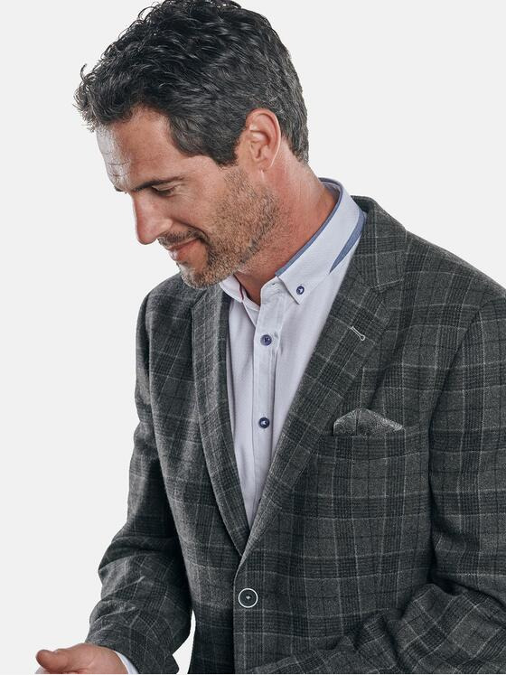 engbers Herren Kariertes Sakko Anthrazit 30237