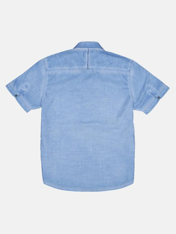 engbers Herren Kurzarm-Hemd gefärbt Hellblau 32820