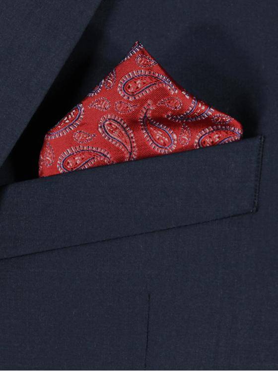 emilio adani Herren Einstecktuch Rot 29388