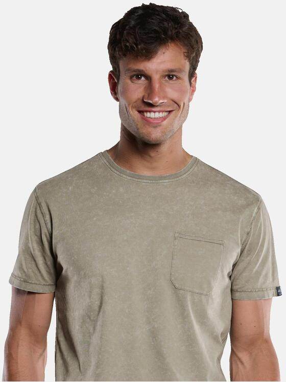 engbers Herren T-Shirt uni Braunbeige 33405